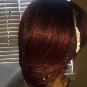 Burgundy lace front wig(SOLD ON OUTSIDE SOURCE)